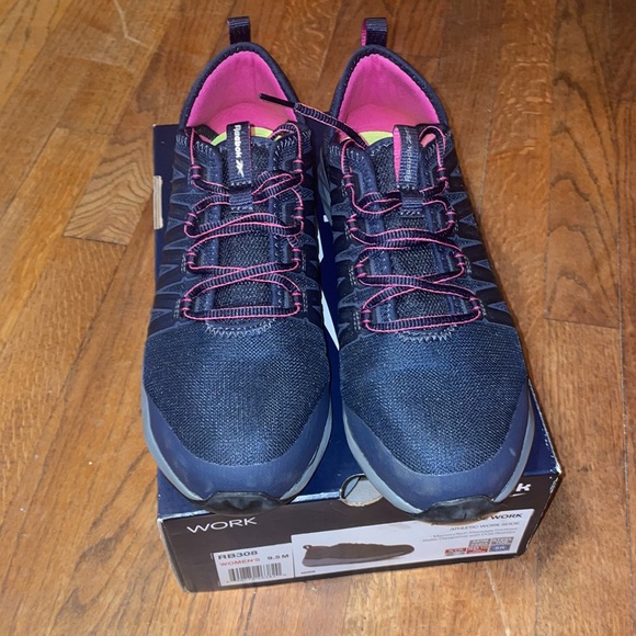 •REEBOK•NWB ASTRORIDE WORK MEMORYTECH MASSAGE FOOTBEED STEEL TOE SHOE SIZE 9.5 - Picture 5 of 16